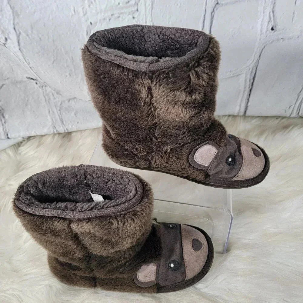 EMU Australia Unisex Boys Girls 3‎ Winter Boots Wool Brown Bear Shearling Warm